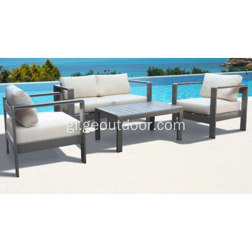 Conxunto de mobles de exterior de aluminio de alta calidade